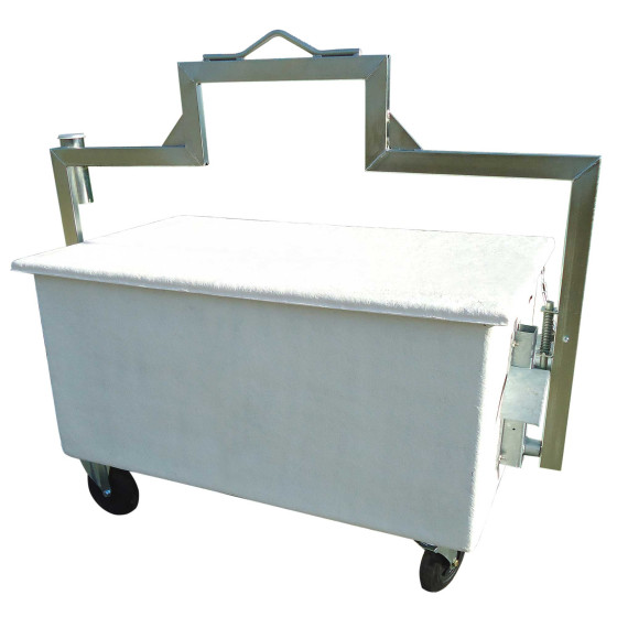 Four-wheel composite material carcass container