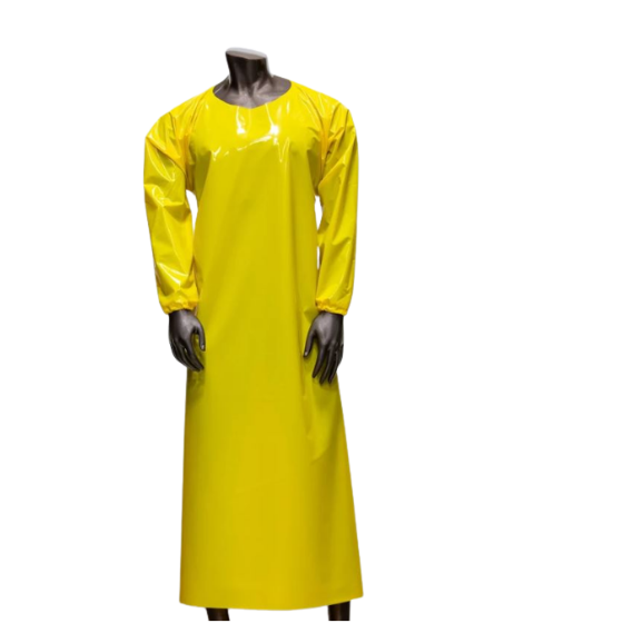 Yellow Sleeve Apron - 150 microns - Length 142cm - Size XL