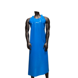Tablier ultra-résistant sans coutures Bleu Royal - 150 microns - Longueur 114cm