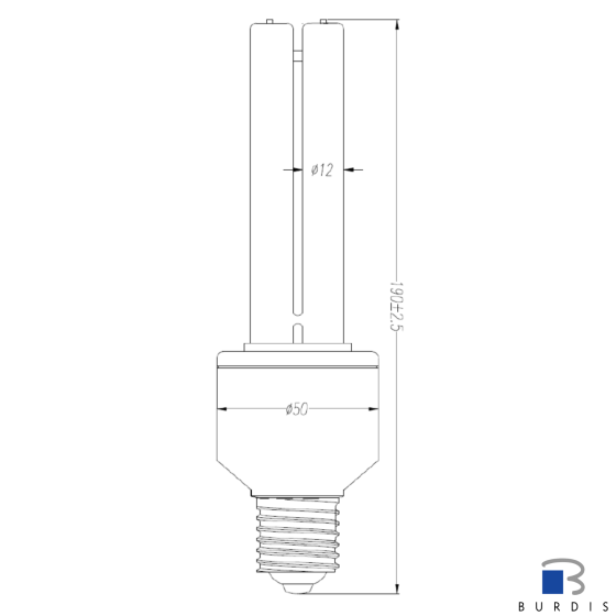 Lampe UV stérilisateur couteaux Burdis dimensions
