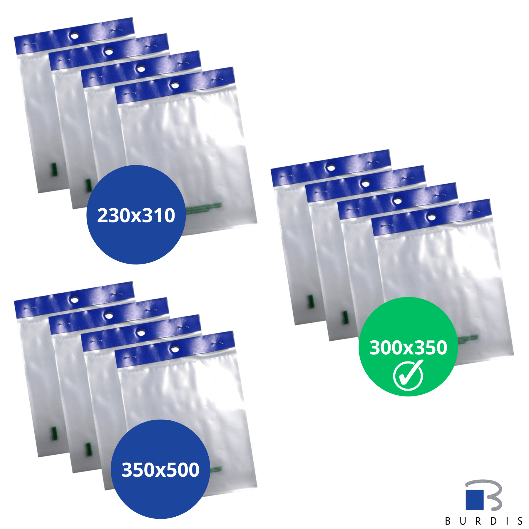 Polyethylene bags 300x350 - 200 units