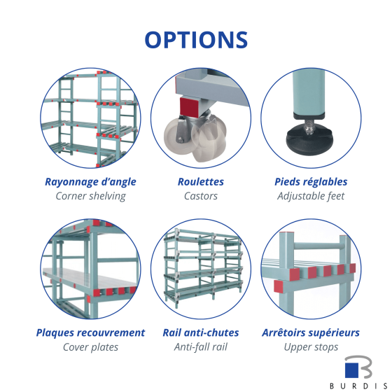 PVC resin shelving BURDIS