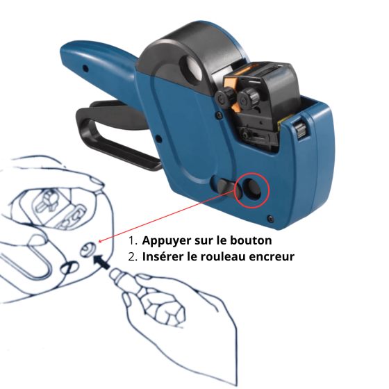 Ink roll for food labeler