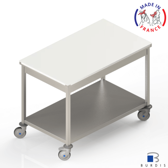 Cutting table with polyethylene top