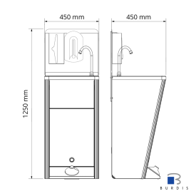 Lave-mains autonome mobile burdis