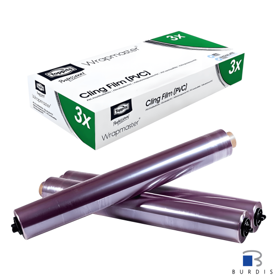 Set of 3 stretch films for built-in dispenser burdis