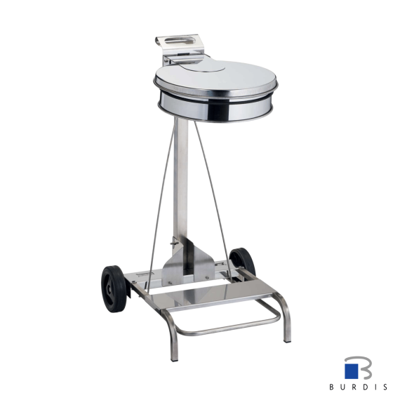 Support sac mobile à pédale 110L - inox AISI 430 BURDIS